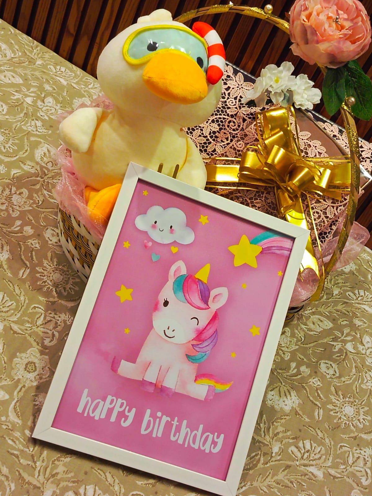 Unicorn Happy Birthday Frame